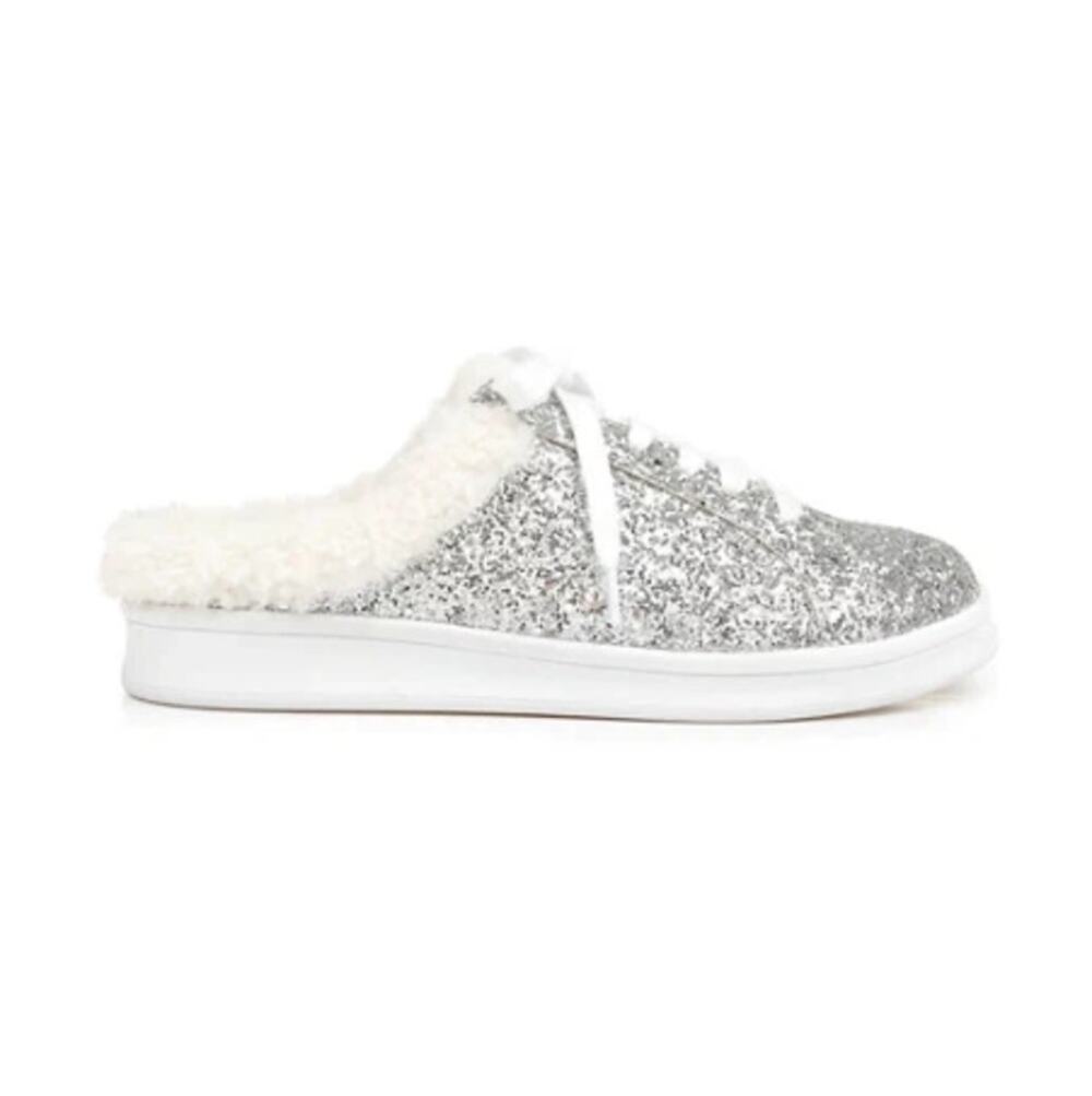 New Rampage Women's Silver/White Scott Slip On Sneakers Size 6